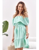 Rochie cu decolteu spaniol, menta MP60872 - Magazin online - Boutique